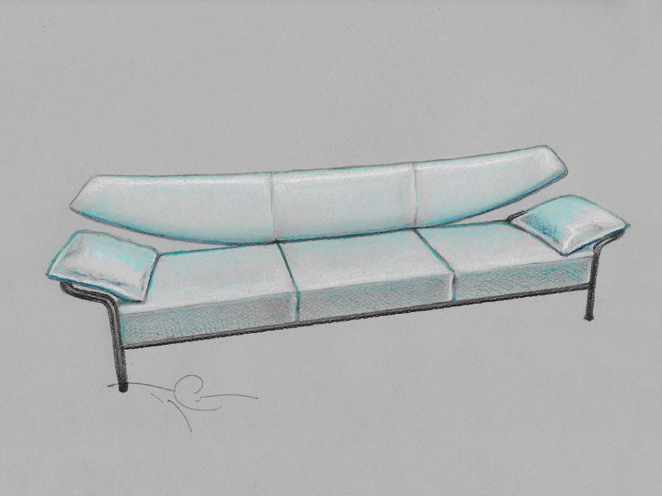 drawing of a sofa