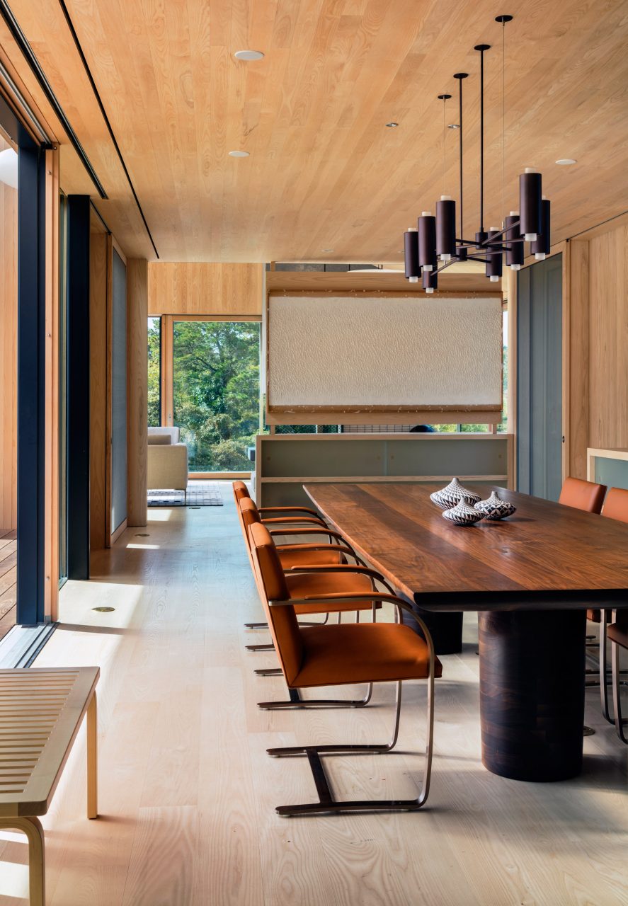 Interior view of the Chilmark House, Martha's Vineyard by Schiller Projects