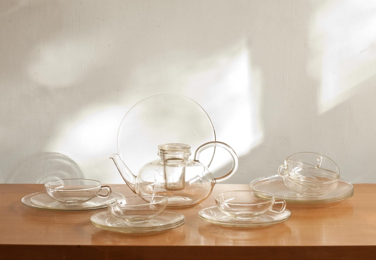 A glass tea set