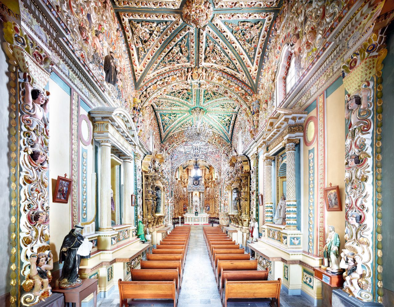 Interior of a highly decorated church