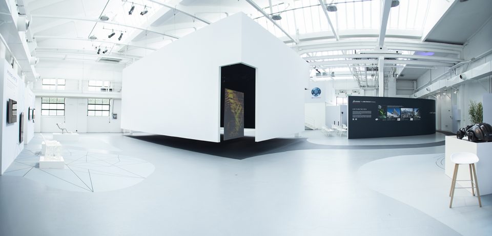 Image of white box digital installation