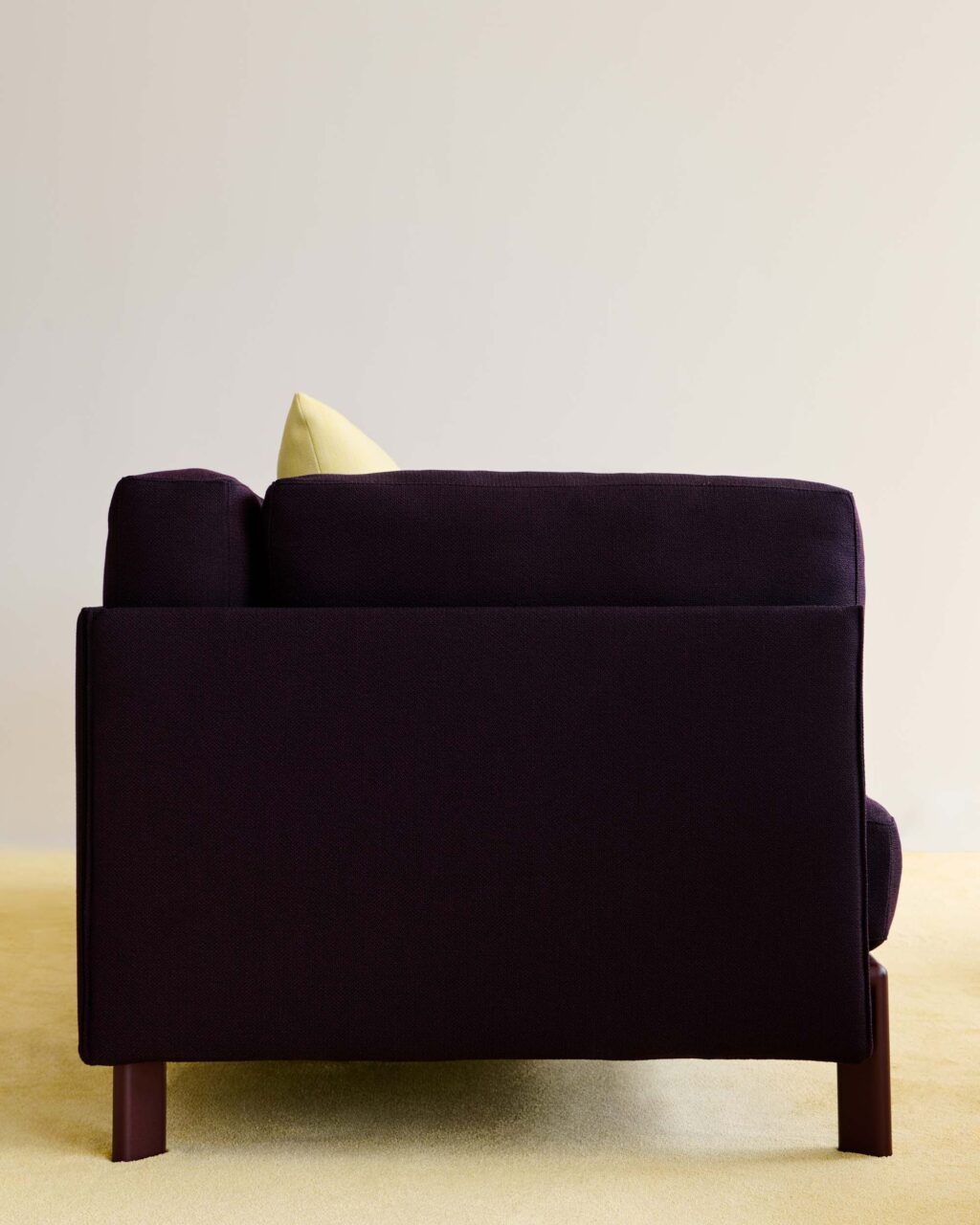 side of black vitra couch
