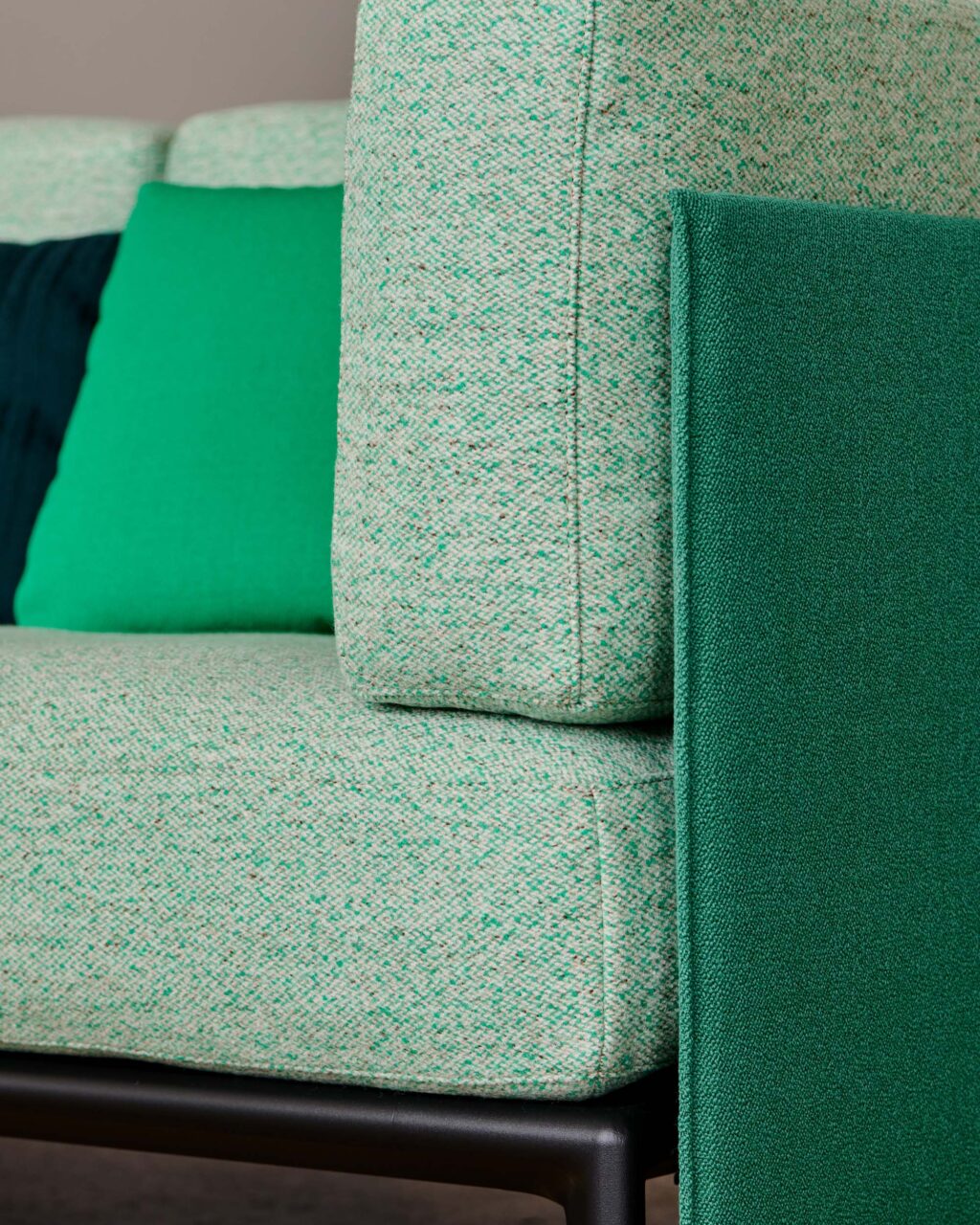edge of sofa and cushion