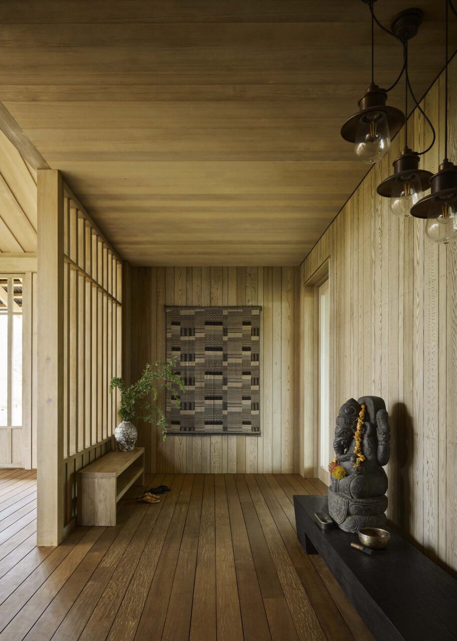 An entry at Hale Kiawe features minimal furnishings
