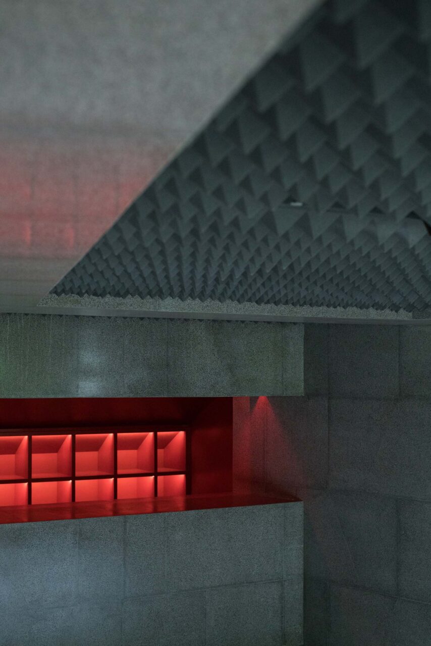 A concrete base with acoustical layers forms the design of Klymax at Desa Potato Head