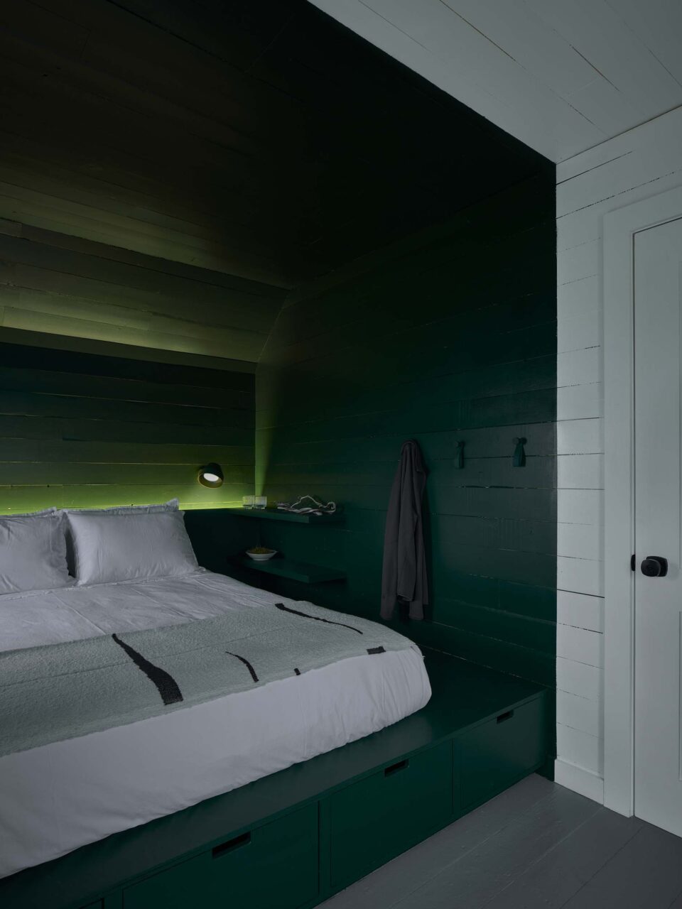 A green nook for a built-in bed are part of the Burdens Point residences