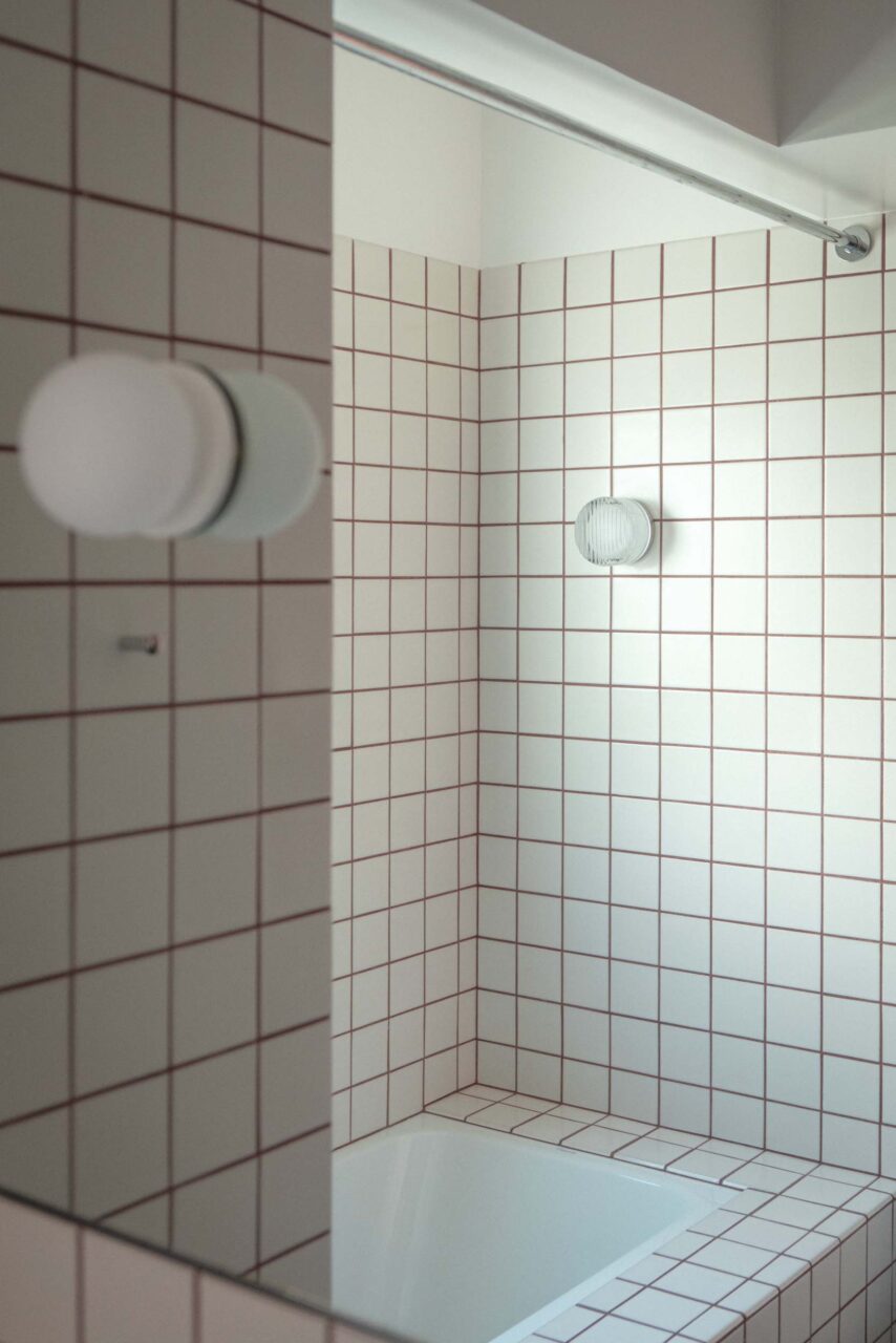 A shower designed by Loaf with new tiles and skylight