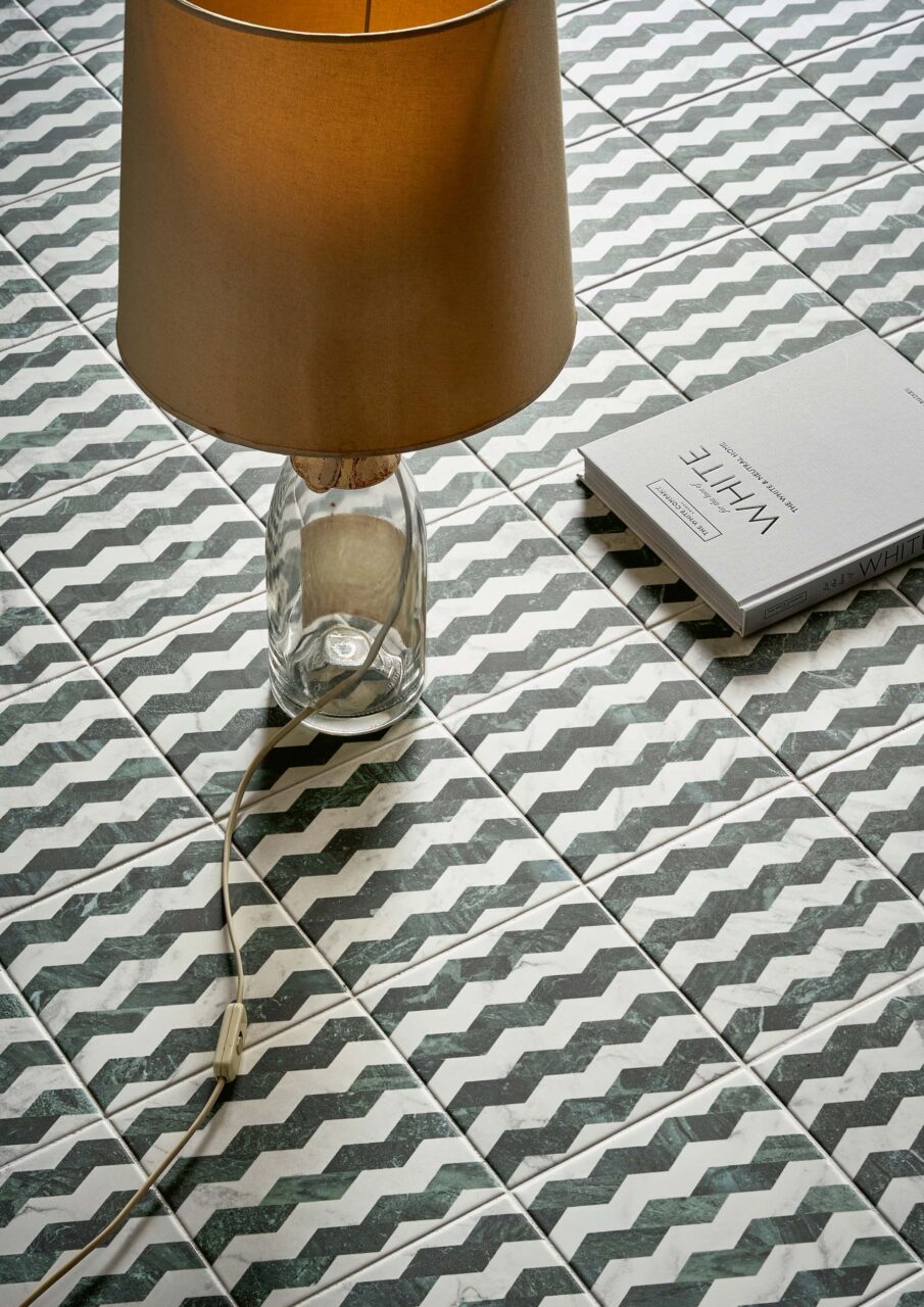The new collection from 41zero42 features green and white marble