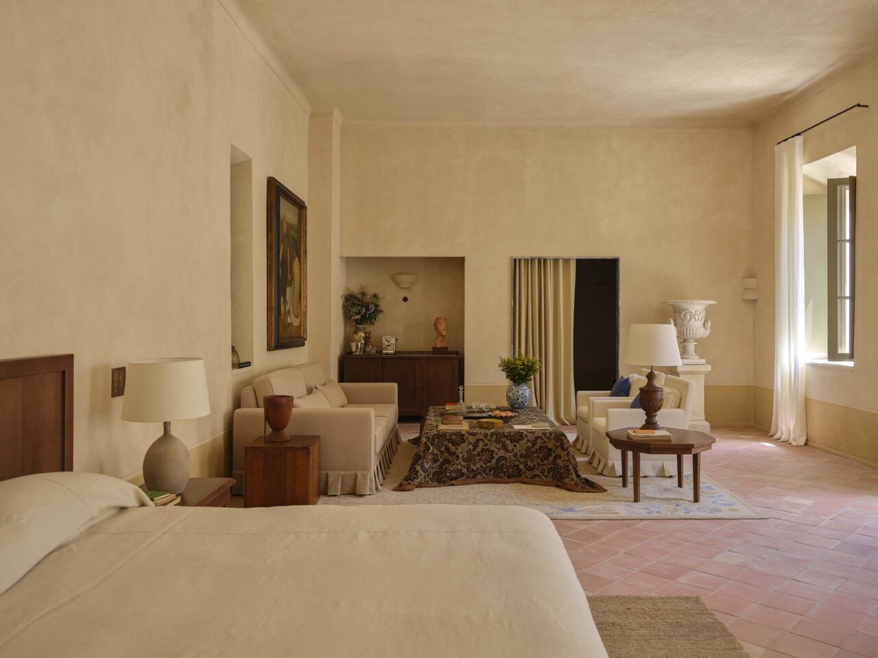 A spare yet cozy room at Hotel du Couvent