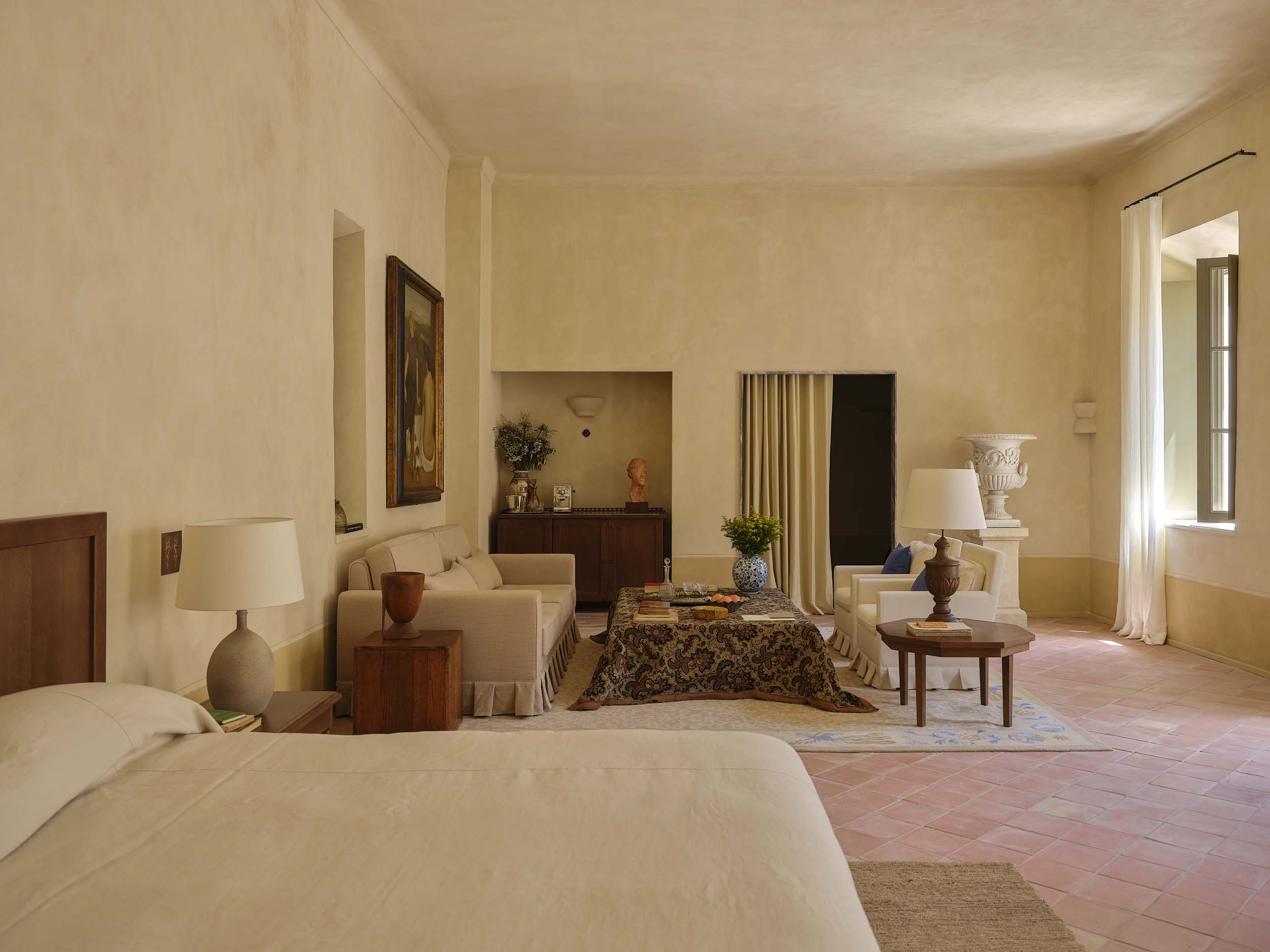 A spare yet cozy room at Hotel du Couvent