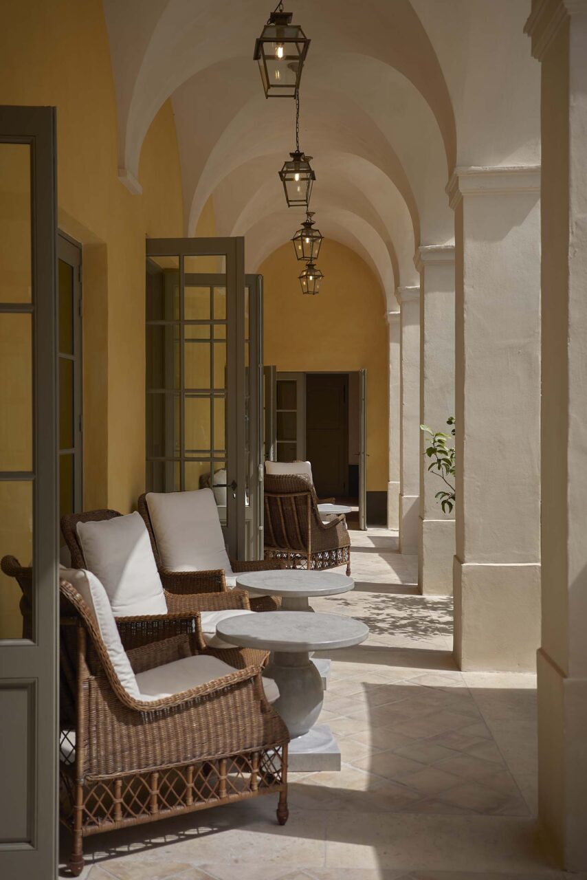 Vaulted hallways at Hotel du Couvent