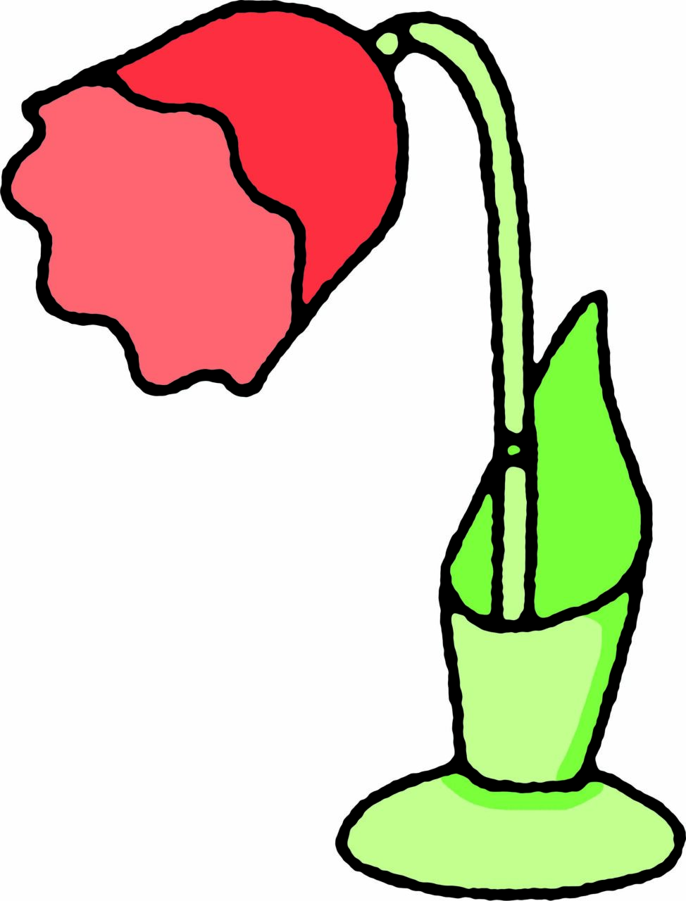 A flower-shaped light illustrated by Elizabeth Goodspeed