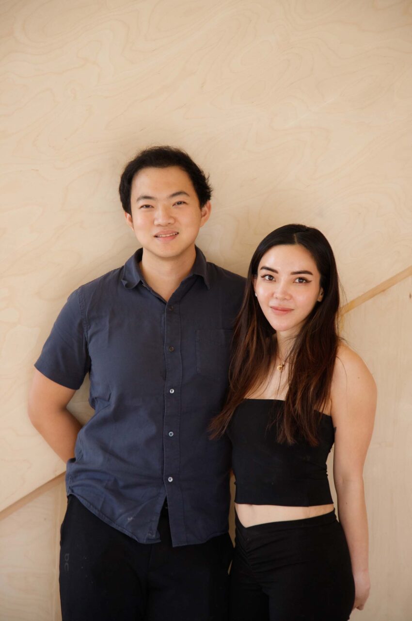 Joel Wong next to Amanda Gunawan
