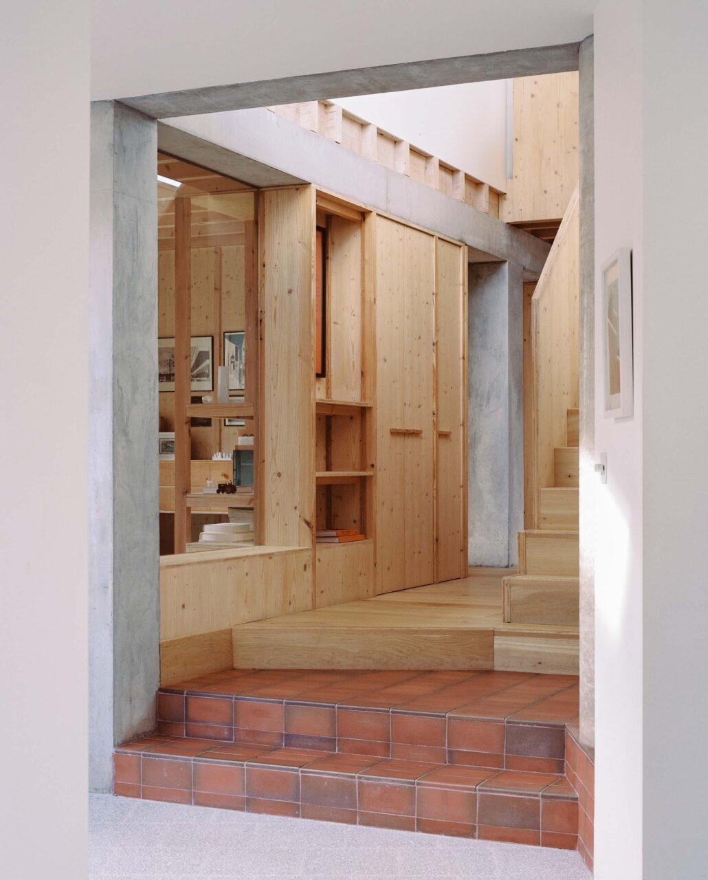 Millwork is used in Six Columns to provide warmth