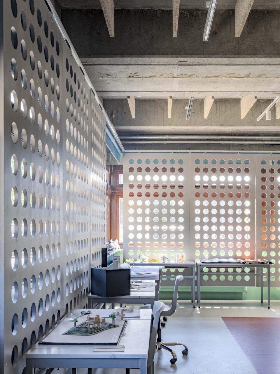 Sam Jacob studio includes perforated blinds
