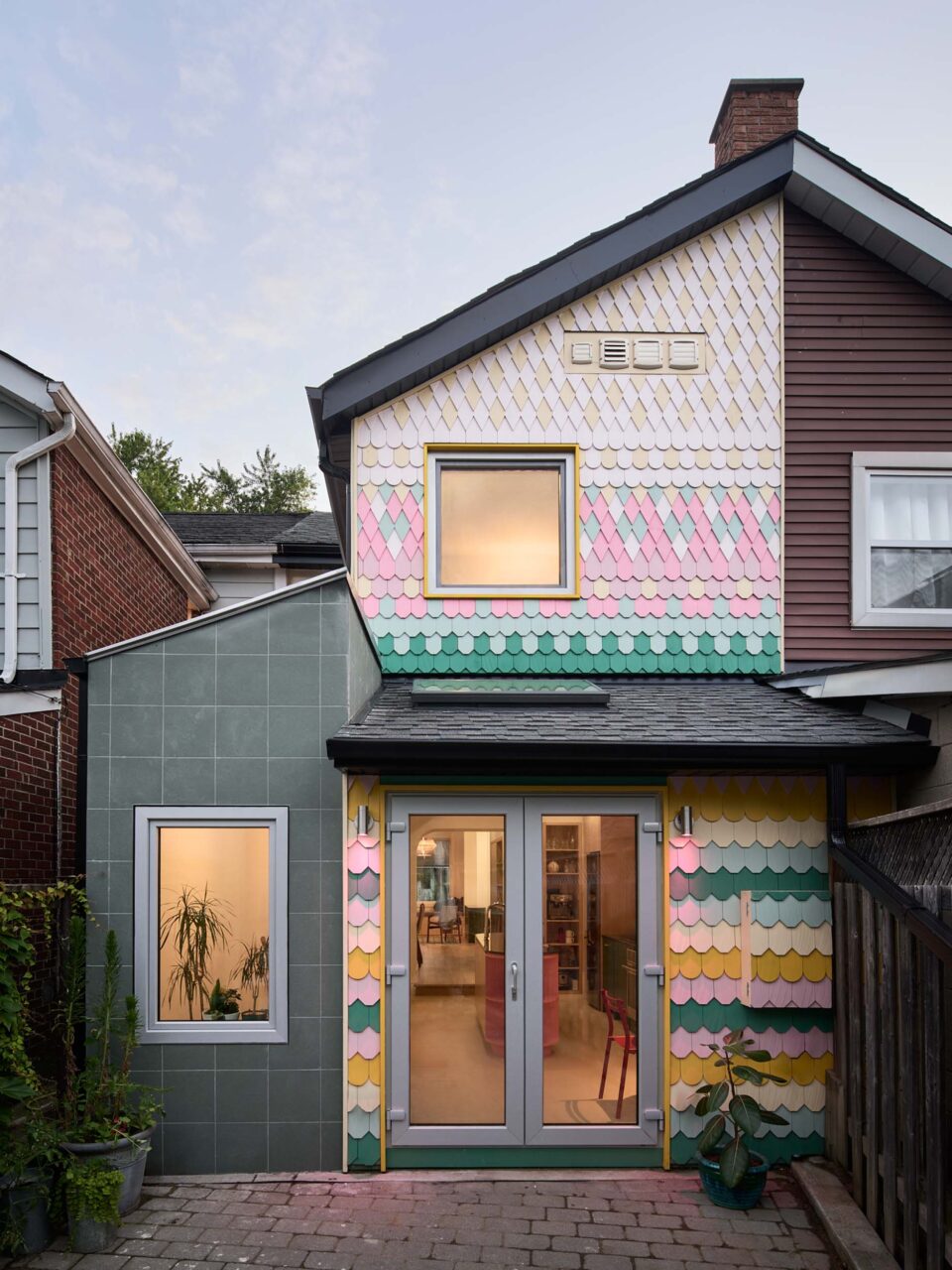 The rear facade of Pink House