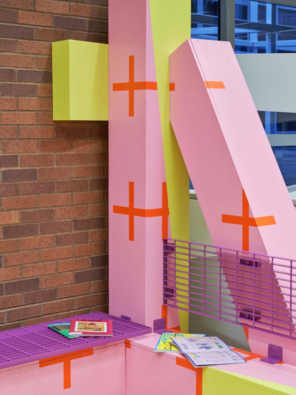 Outpost office designed the pieces in strategic places at the Wexner Center