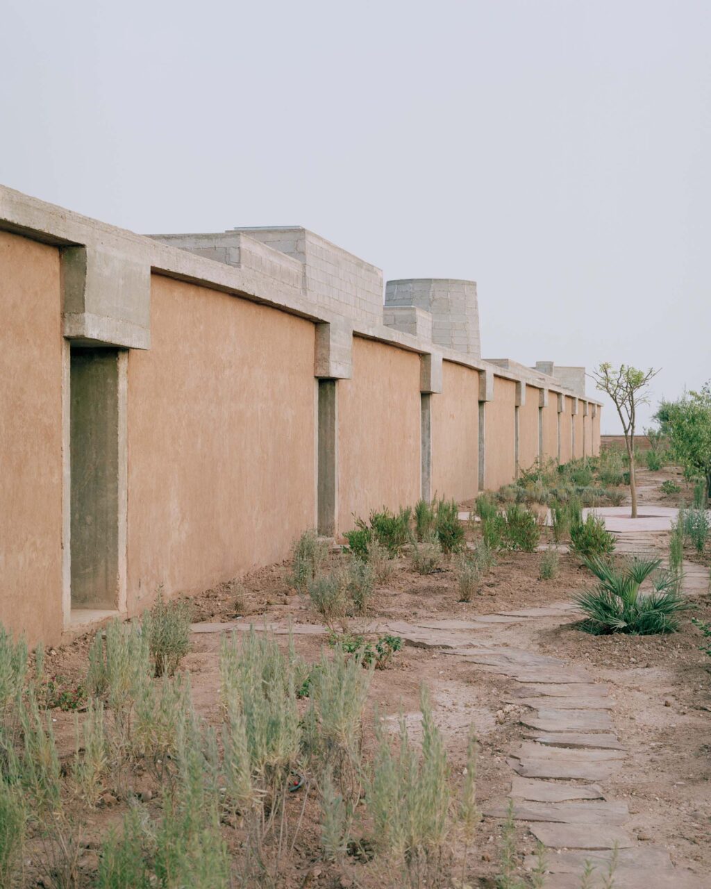 A lush garden on one side of Dar El Farina