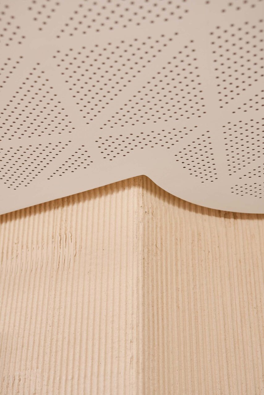 Acoustic panels and a ridged plaster wall for the VDK office