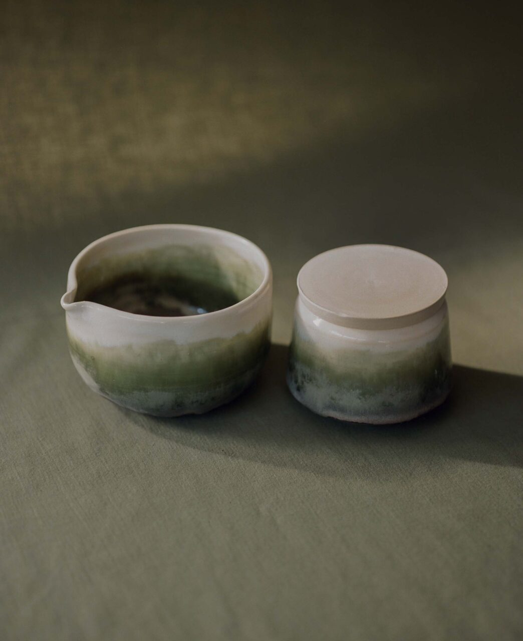 A matcha set in forest by OWIU Goods