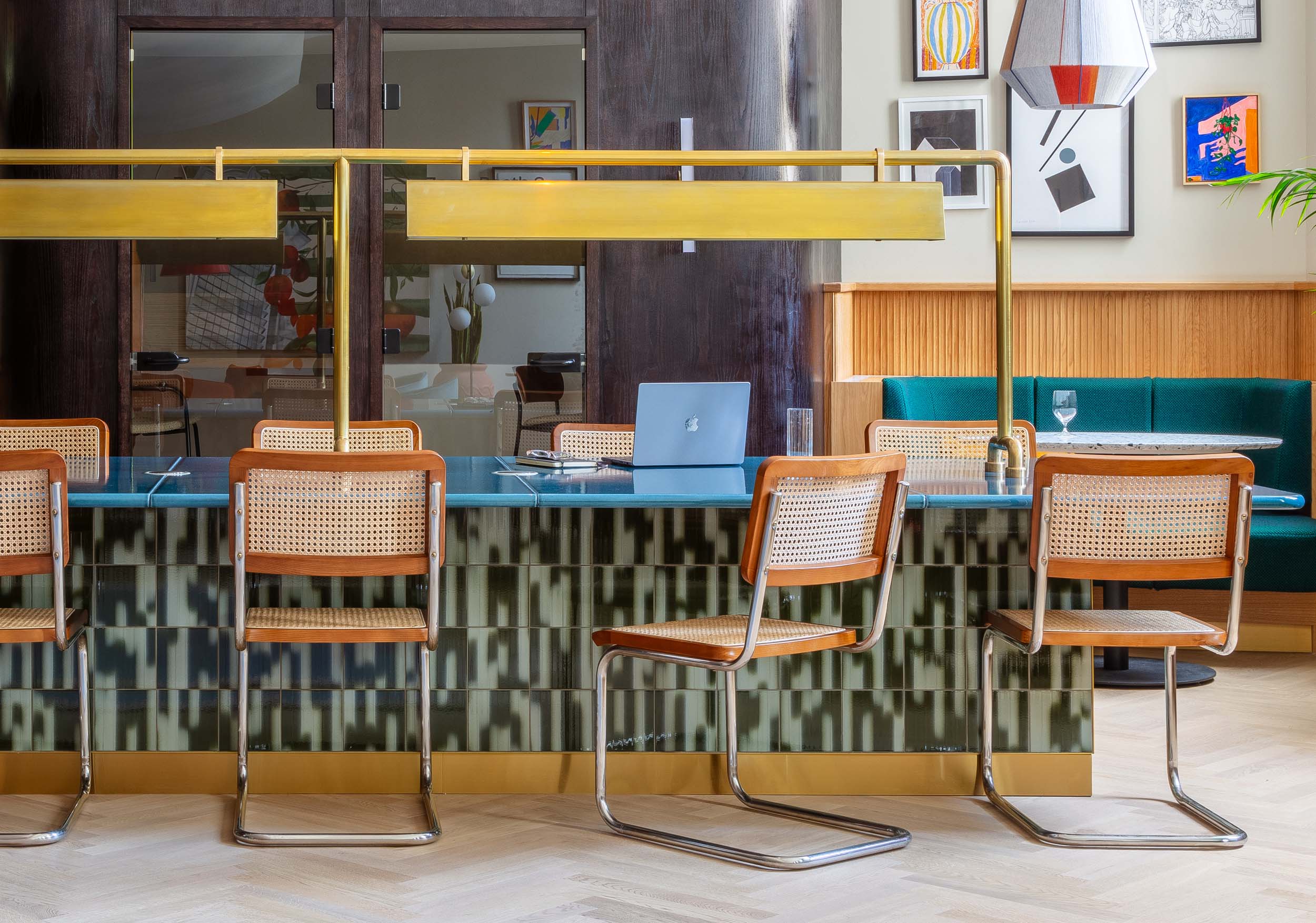The coworking space inside Club Quarters