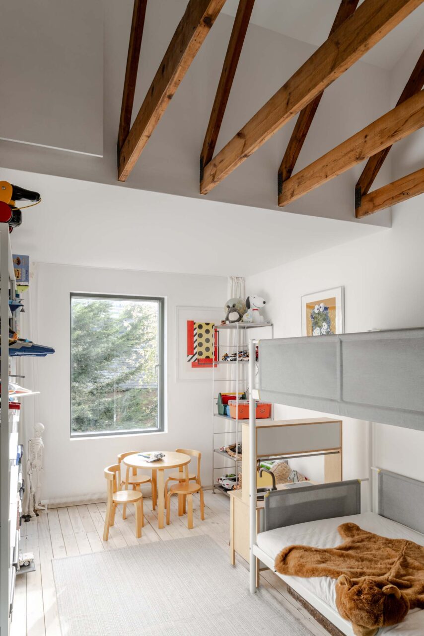 Exposed rafters at Elemental House