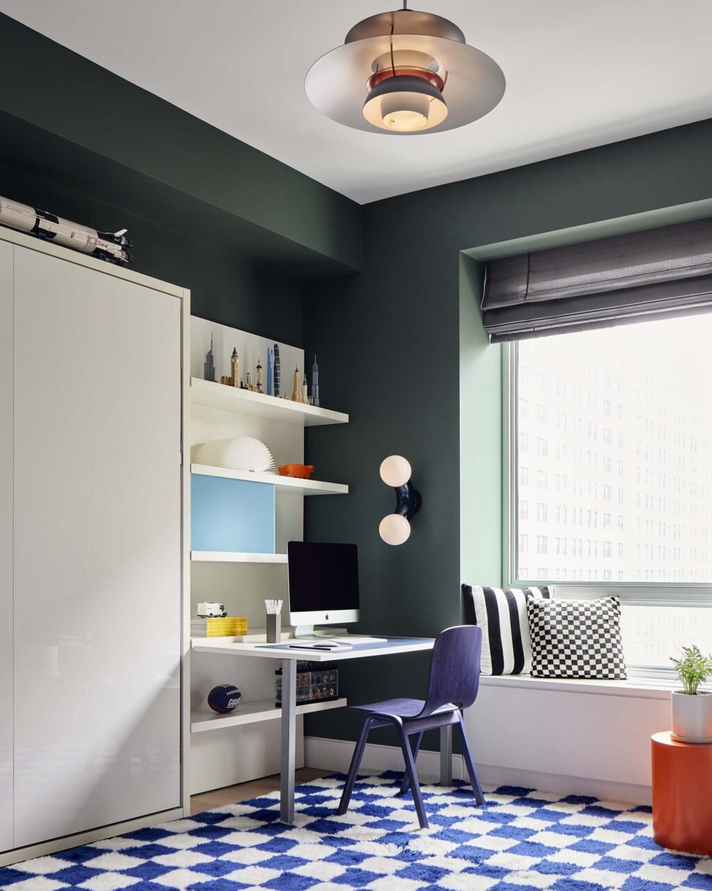 A desk and cabinet at Quarry Lofts