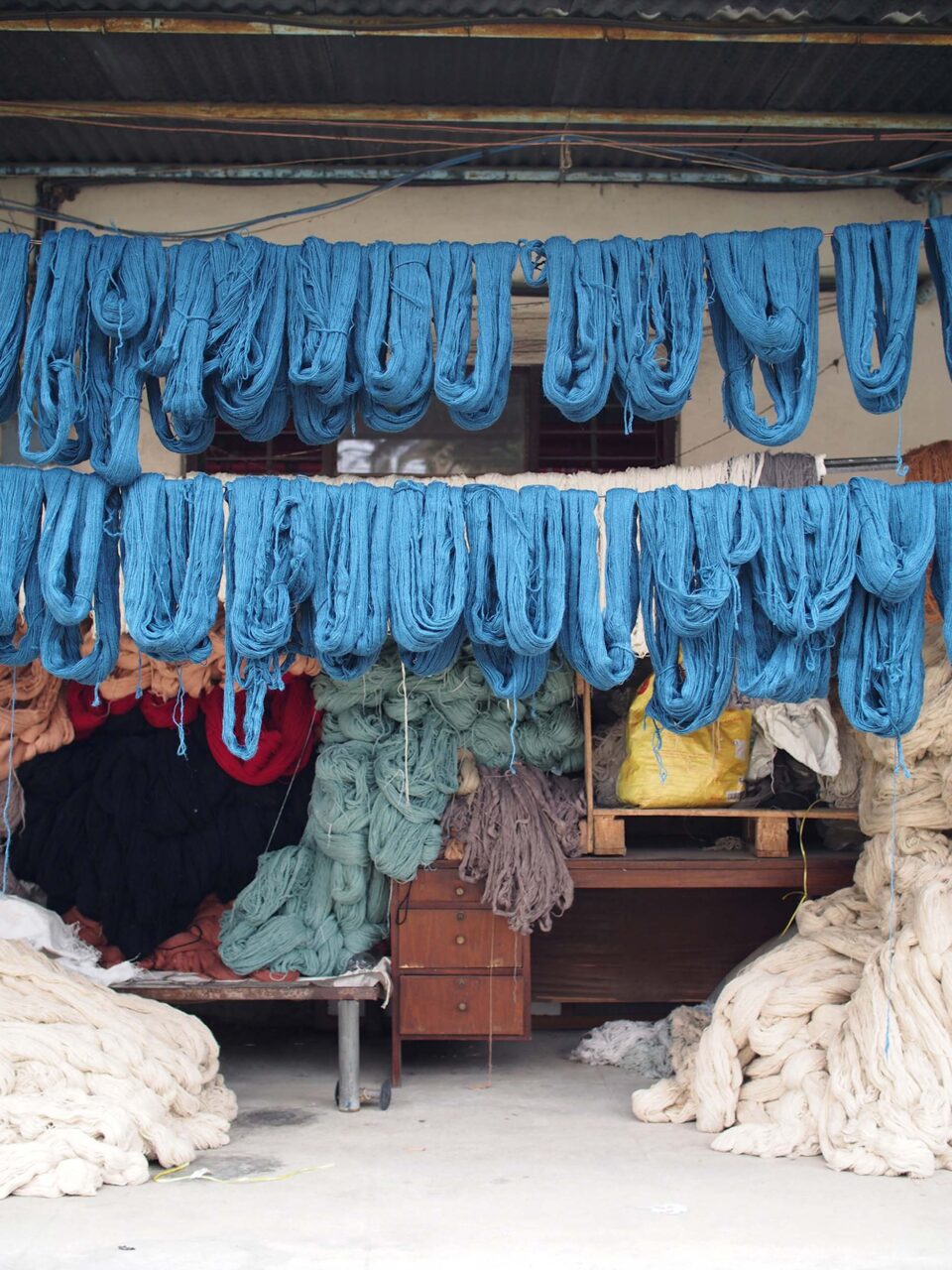 Natural dye process of rugs