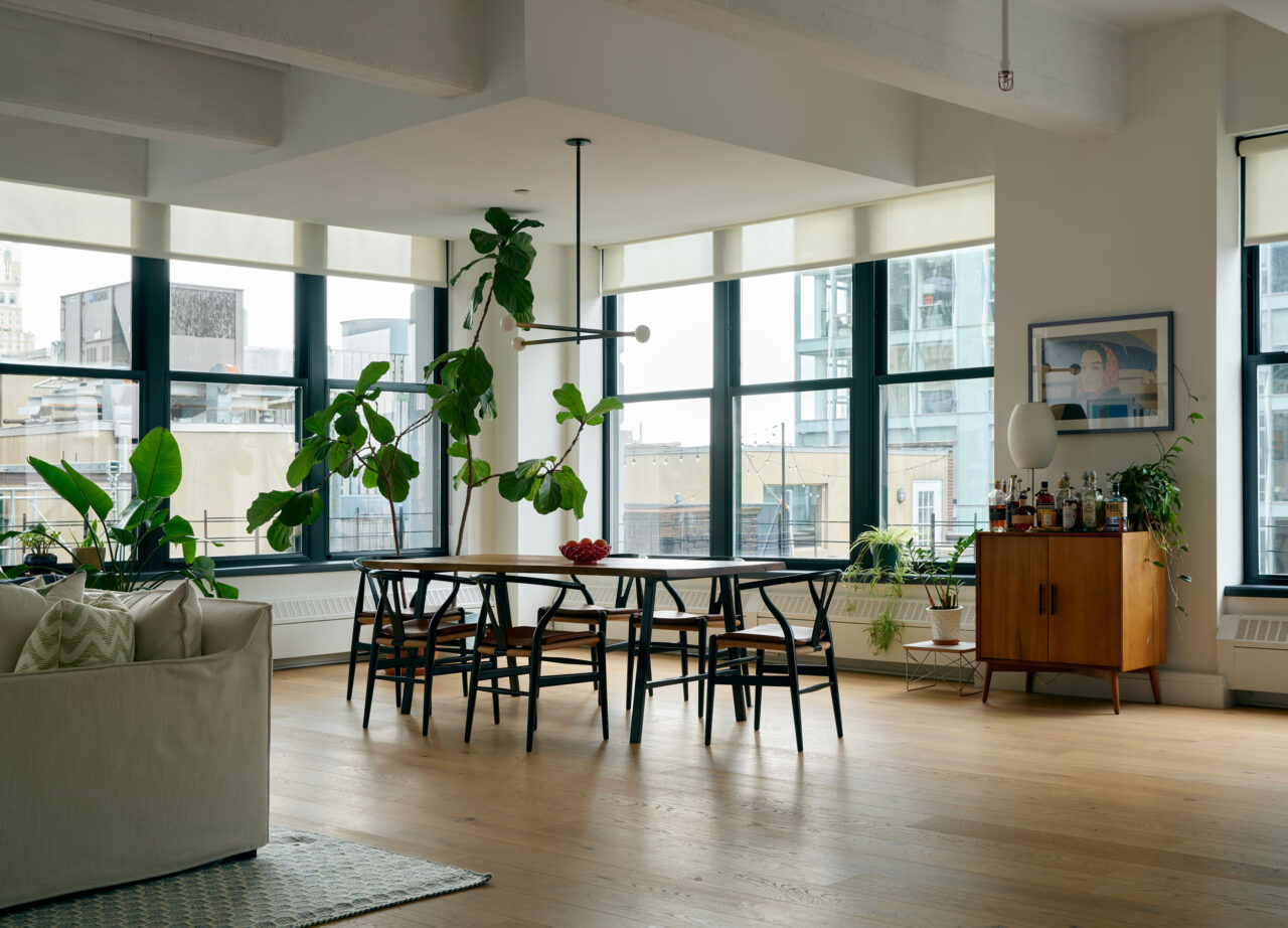a dining room