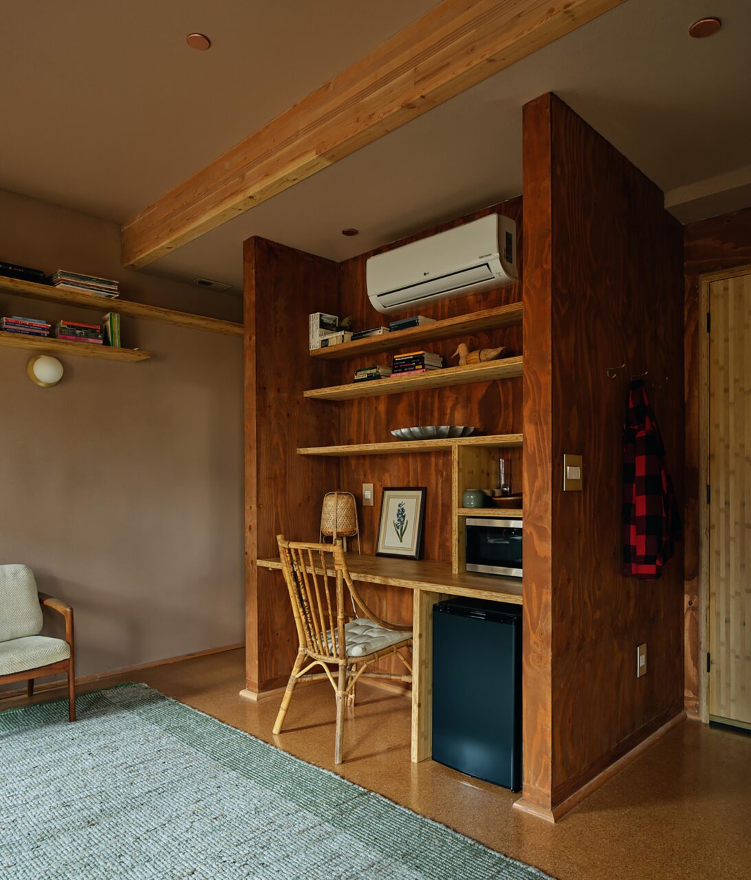 millwork in brown house