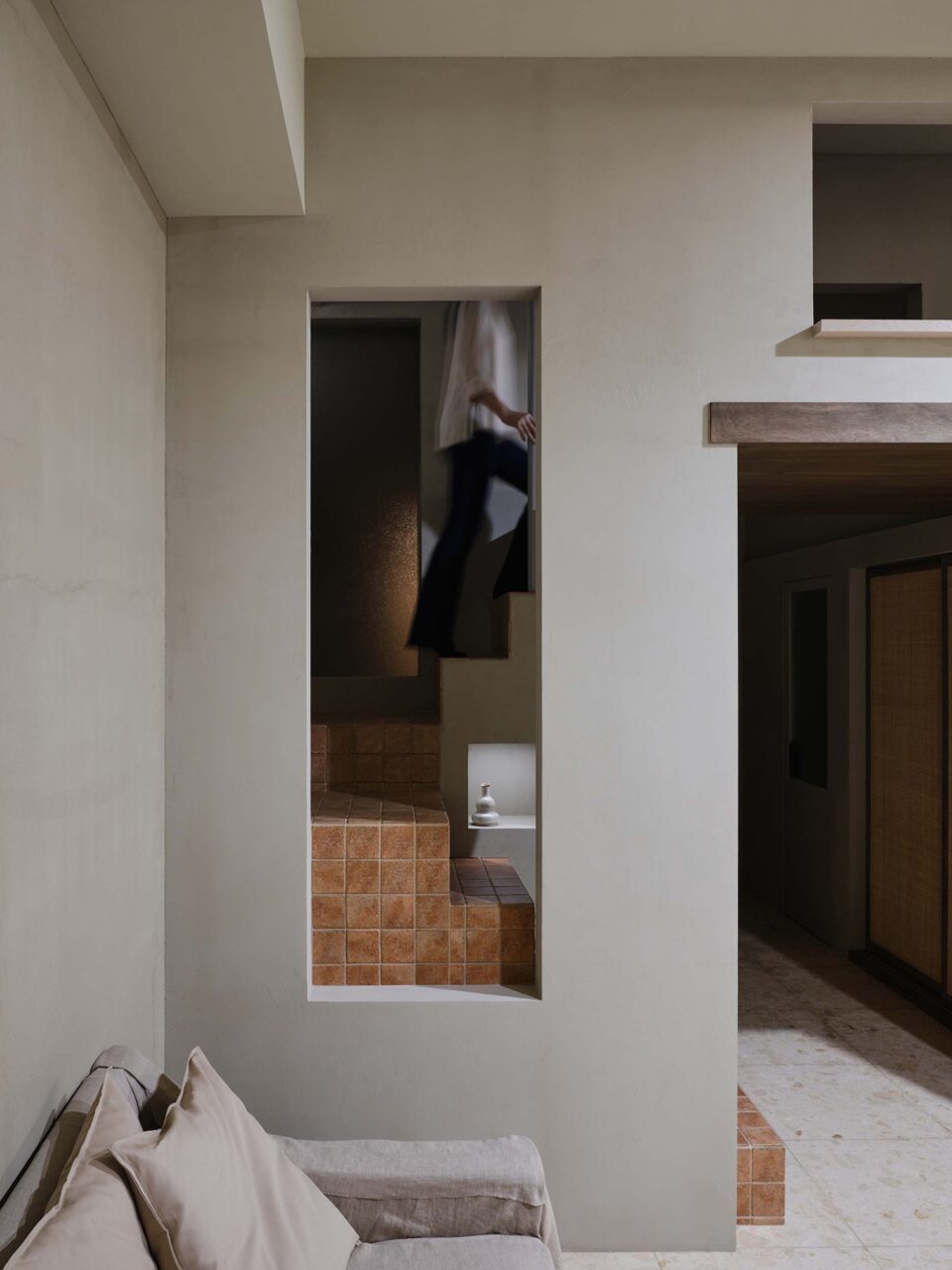 Openings in the stairs