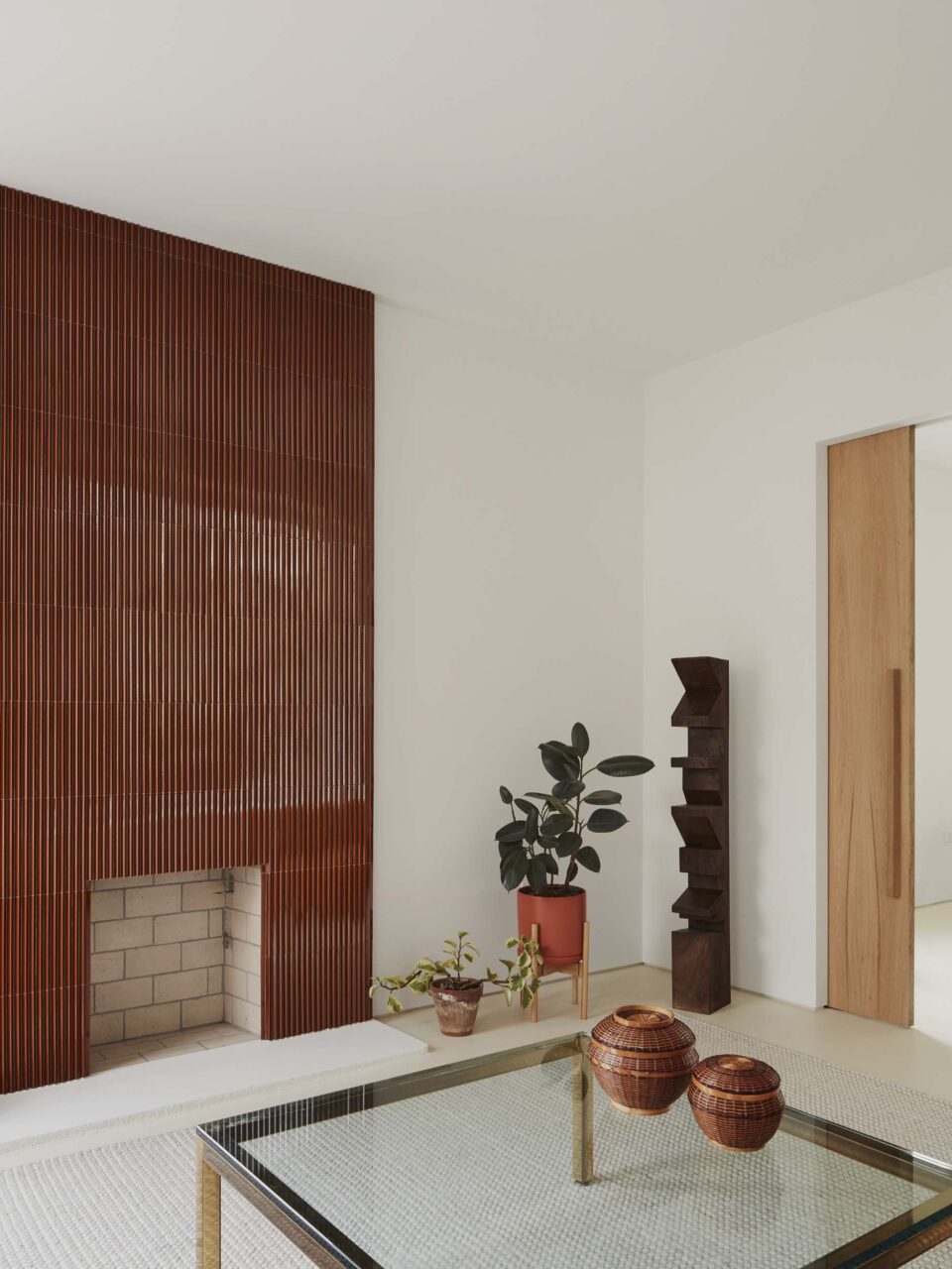 Fireplace in greenpoint townhouse