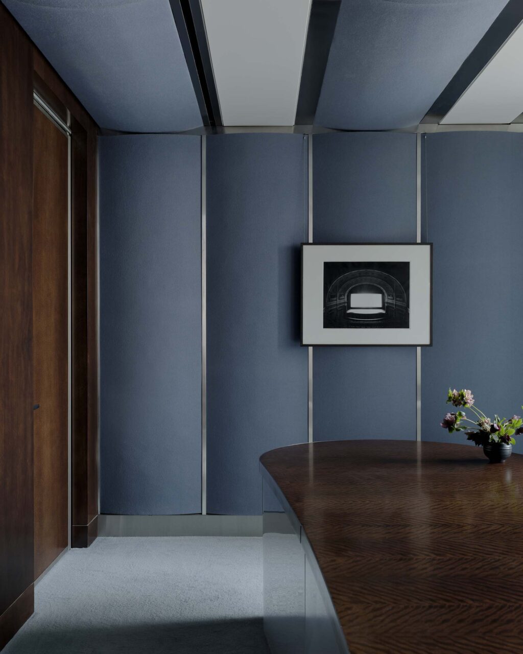 Wood and blue details by Husband Wife