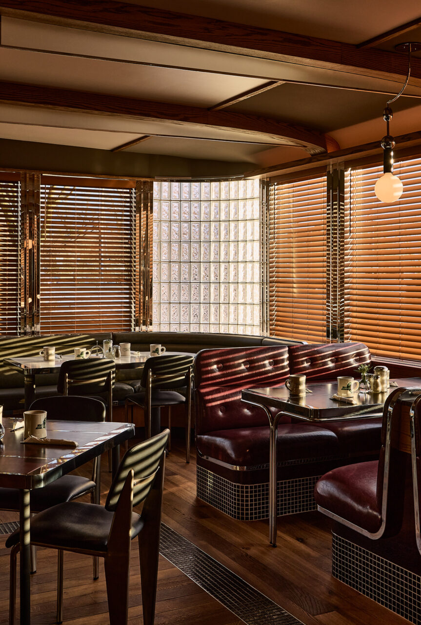 Parts and labor design create seating for diner