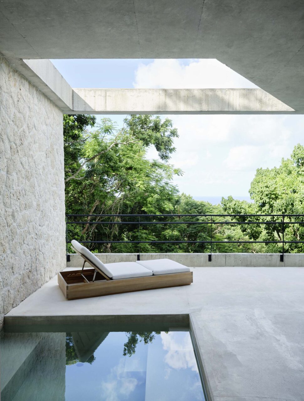 pool and chair at diplo's place