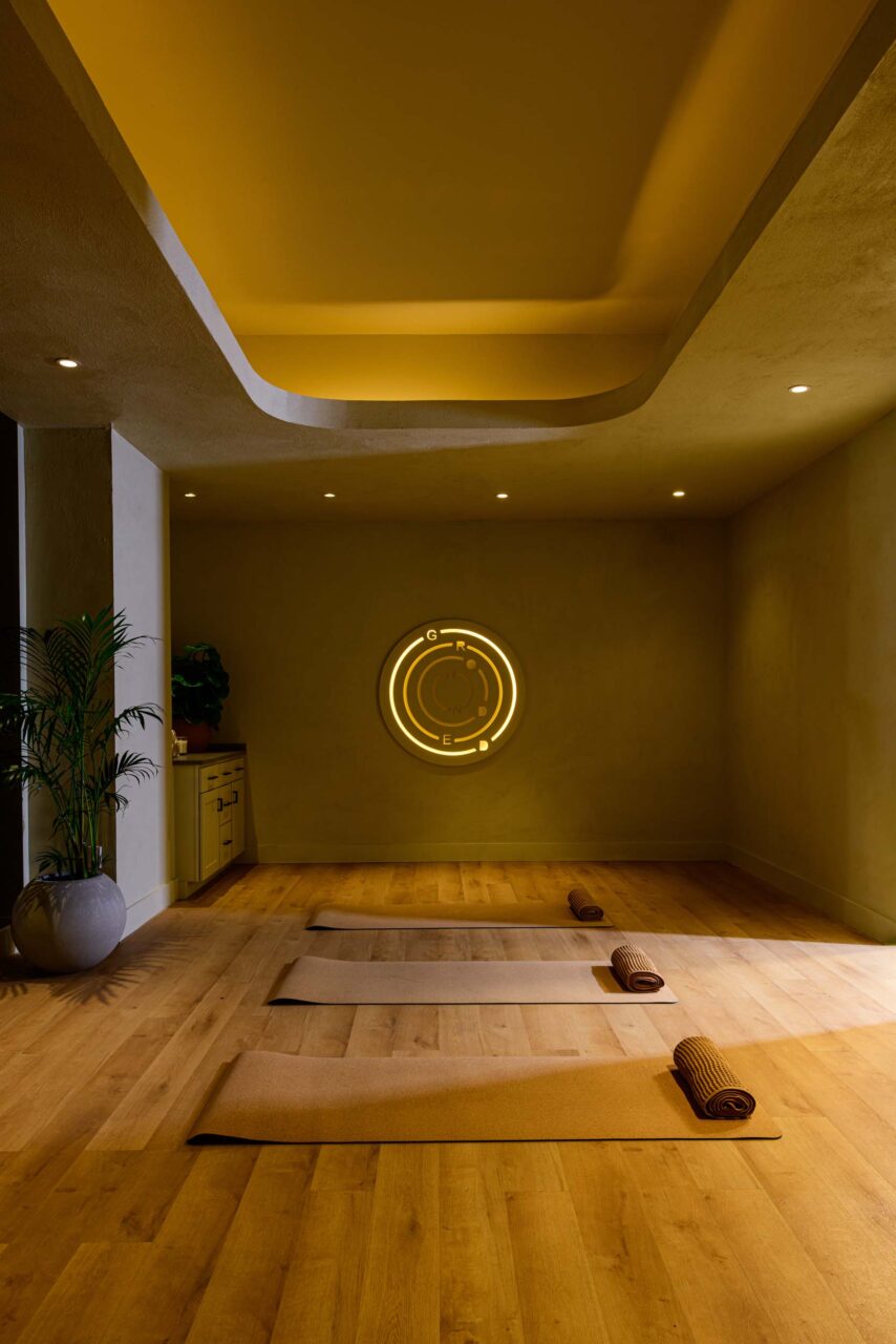 yoga studio in plant shop