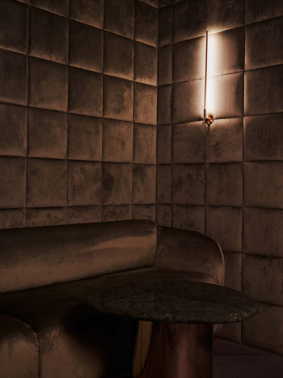 Cushioned room in club