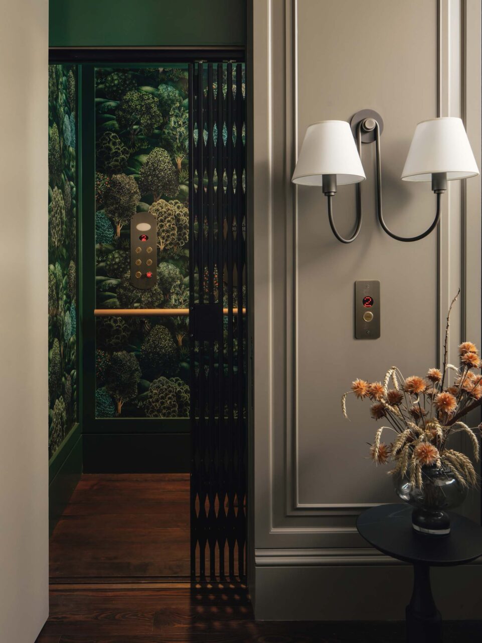 elevator with metal gate