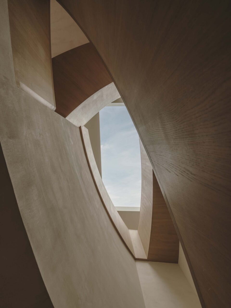 skylight beneath stairs