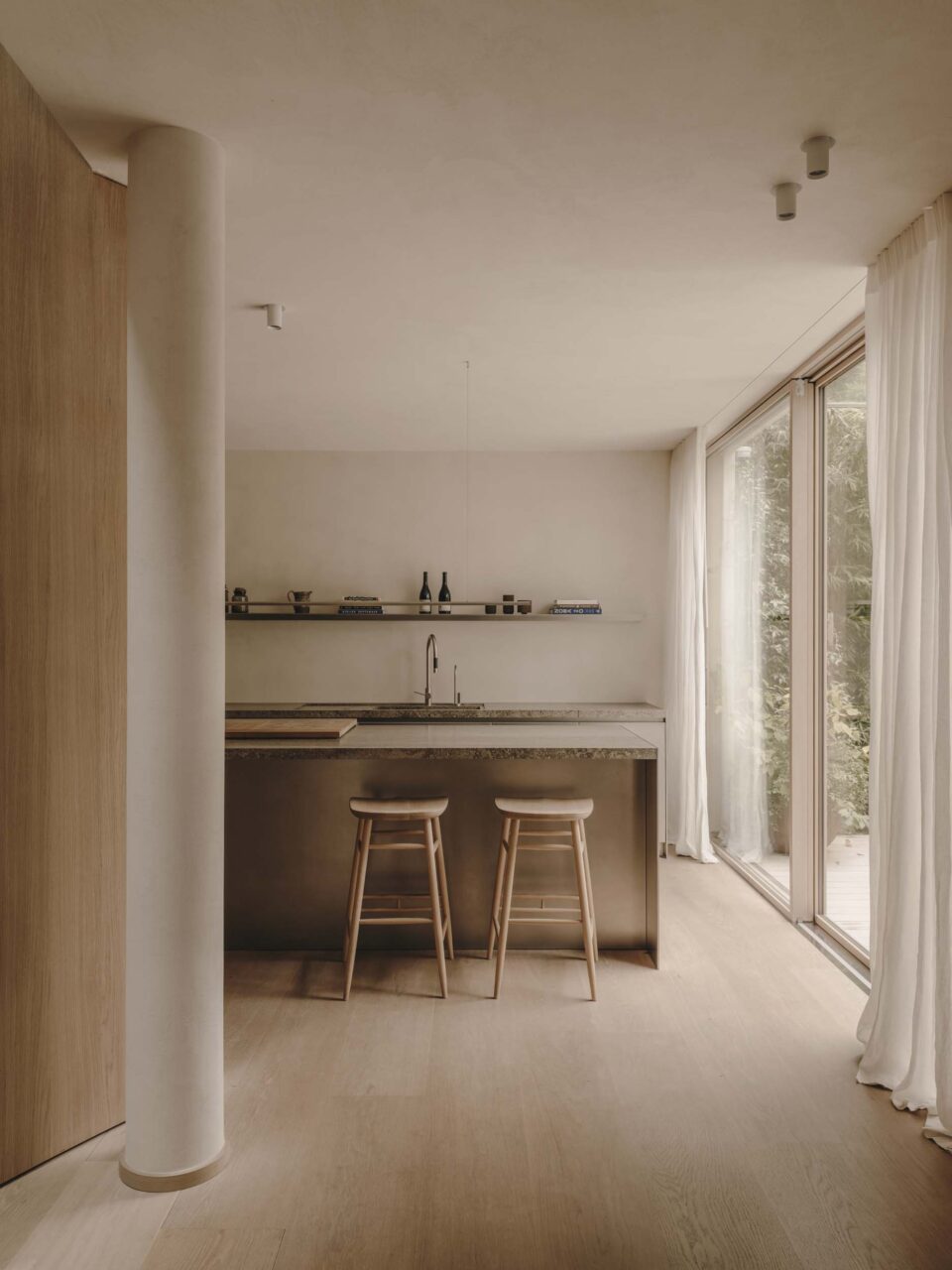 paris apartment kitchen in steel