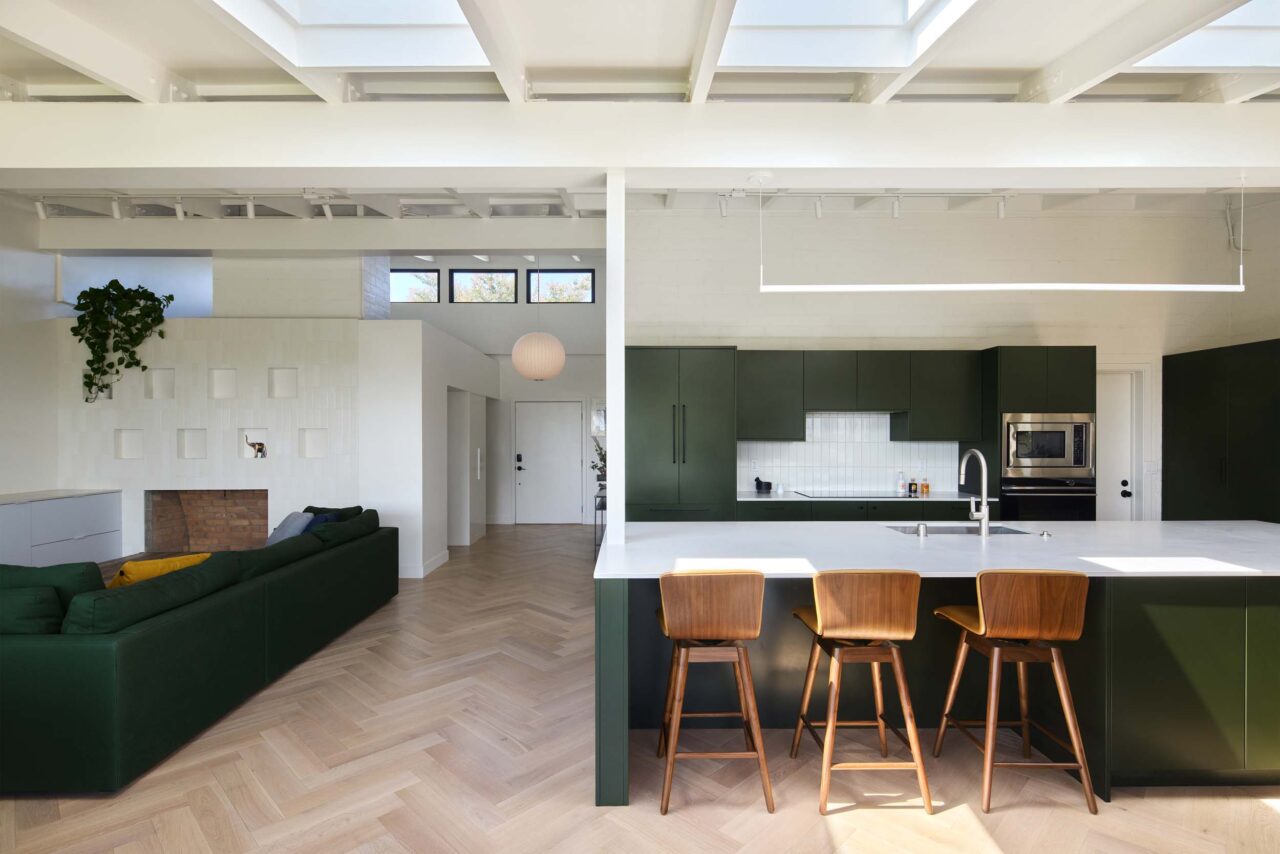 kitchen and living room inside house