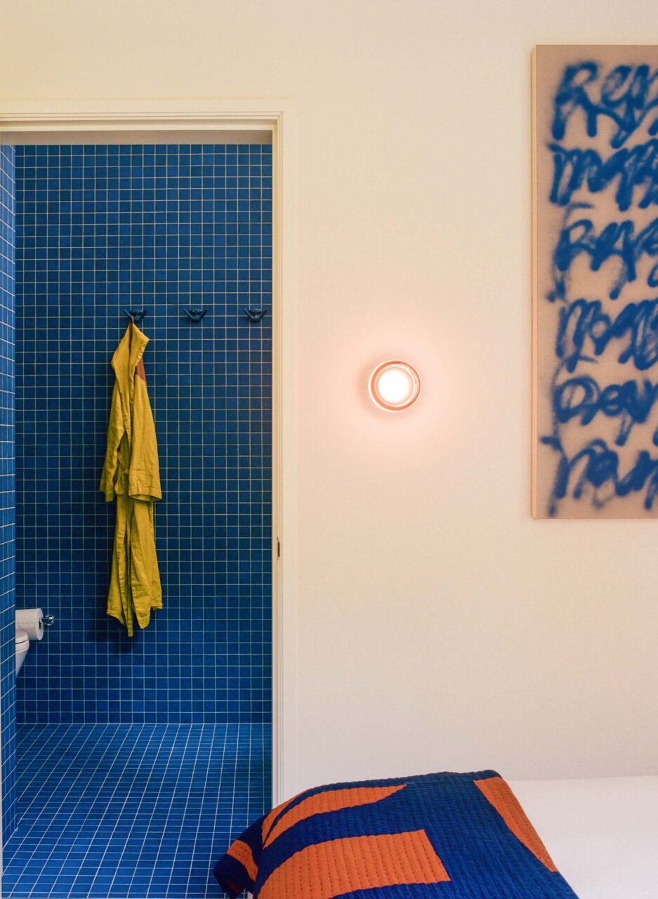 blue tiled bathroom with help from studio bardo