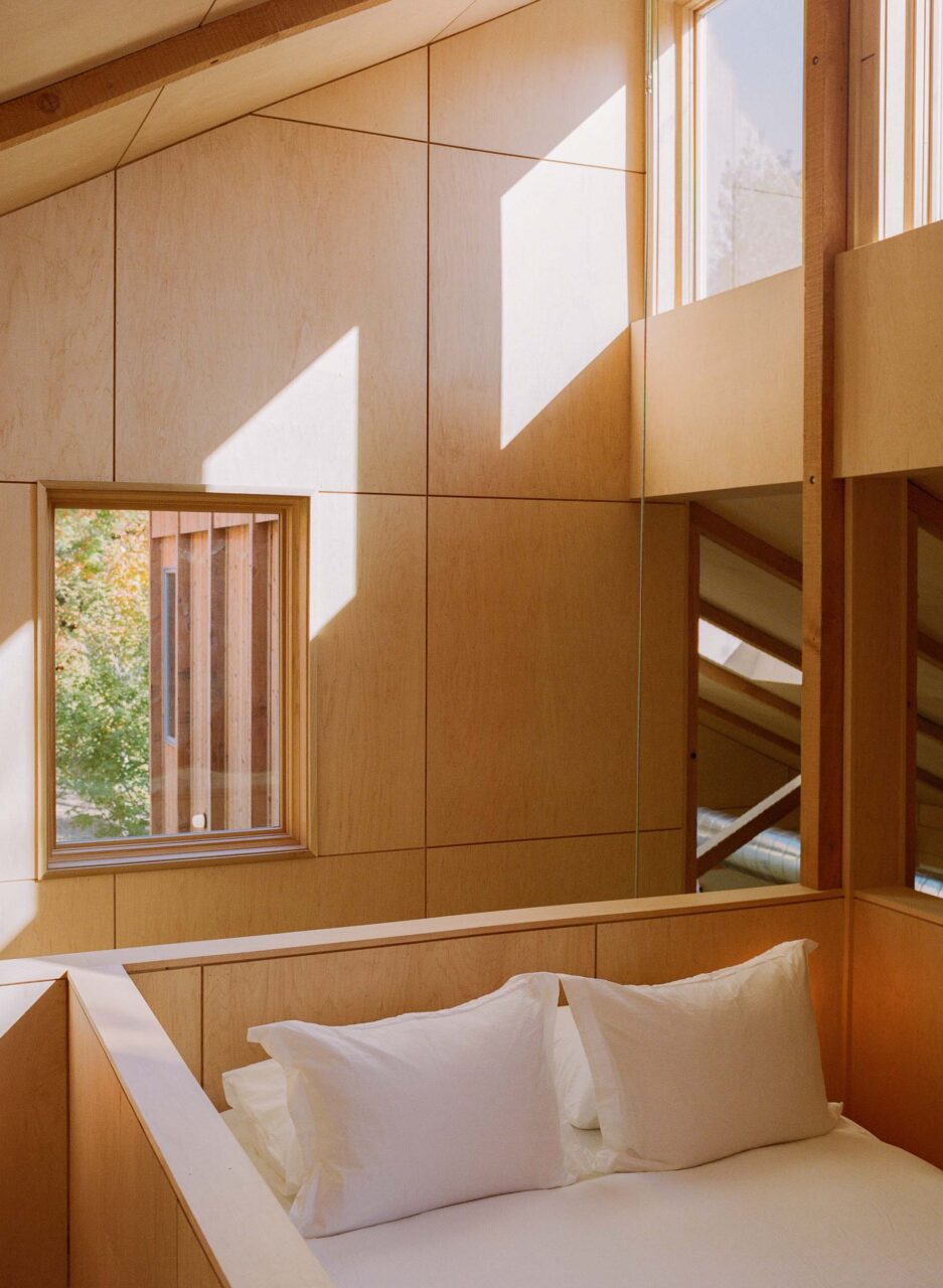 bedroom in meadow cabin