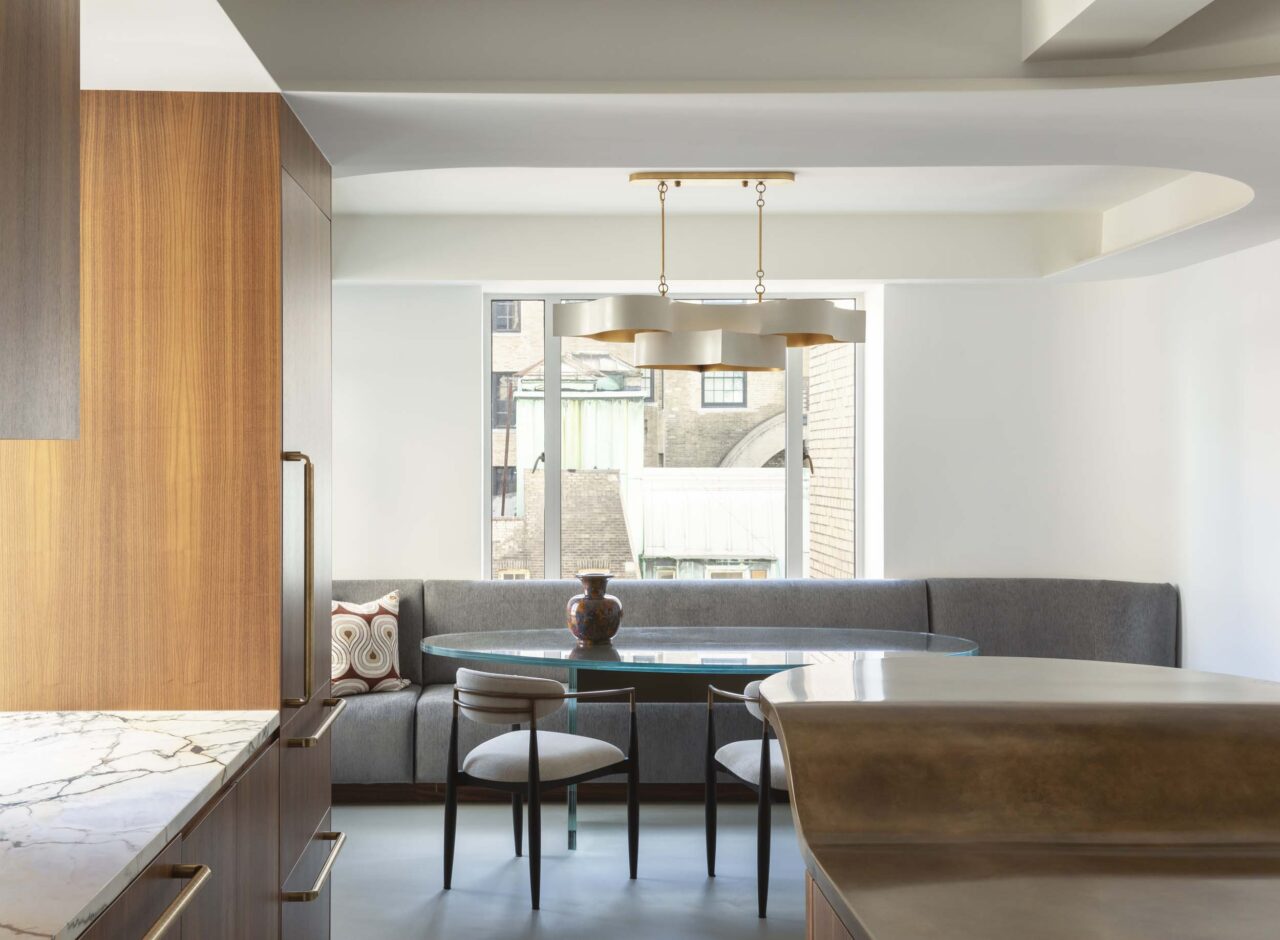 open kitchen and living and dining space