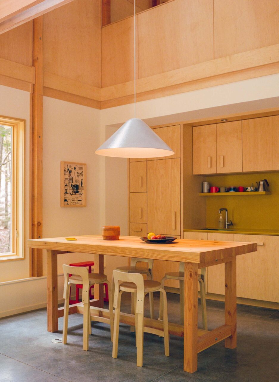wood-clad kitchen