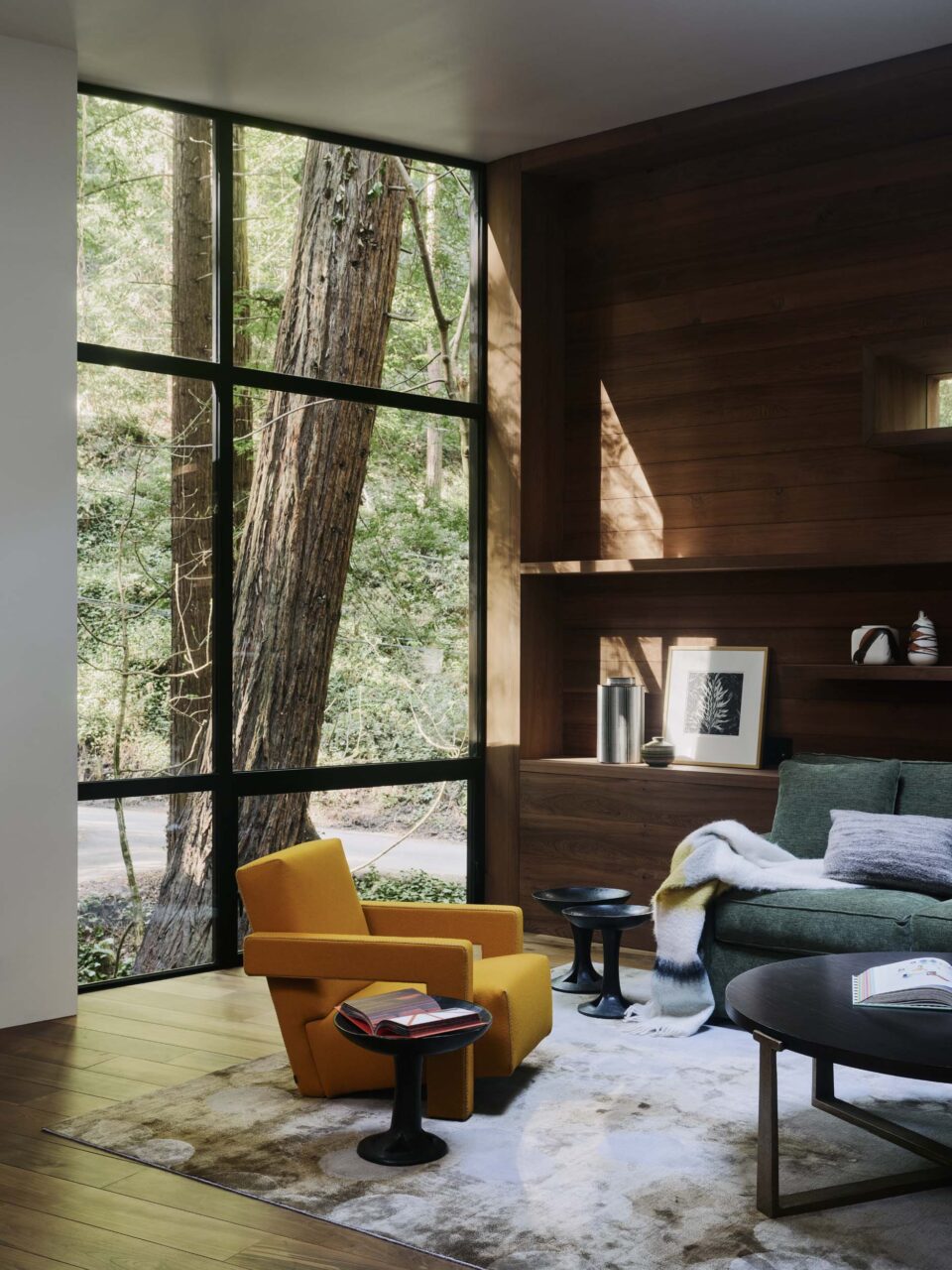 interior of house in Big Sur designed by Studio Schicketanz
