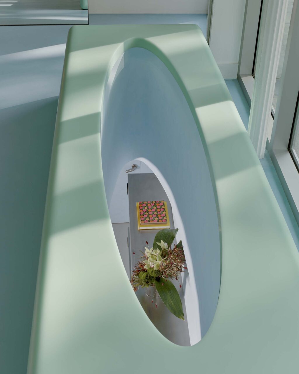 green resin table