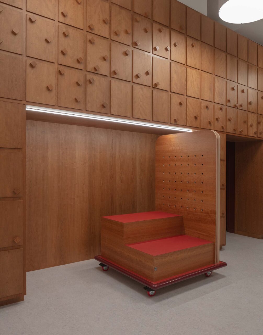 cabinets with wood carts