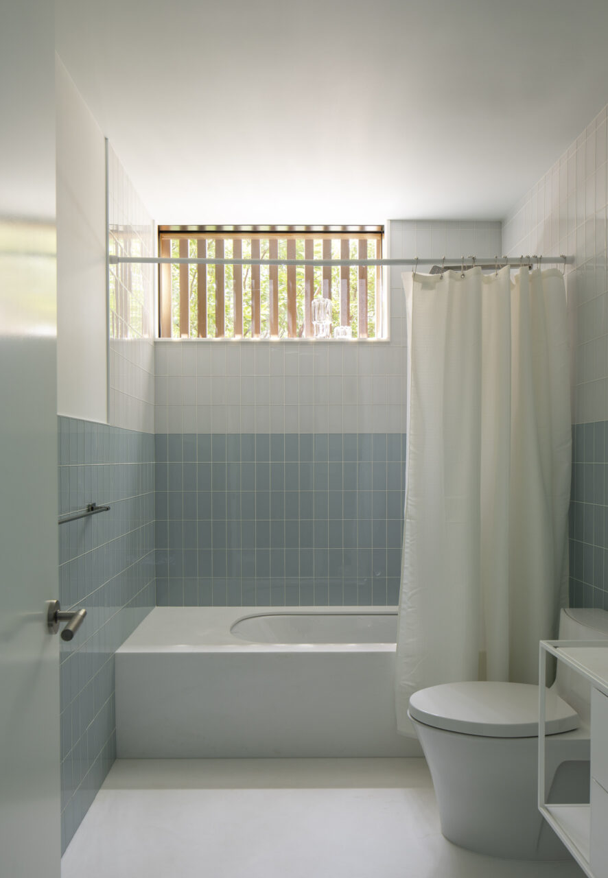 bathroom in blue