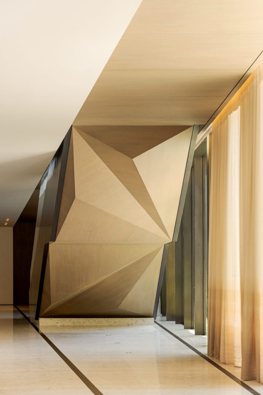 stairs with multi-panels underneath